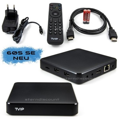 TVIP v. 605 Smart IPTV BOX 4K Android 8 Best Stalker Player H.265 2160p HEVC S