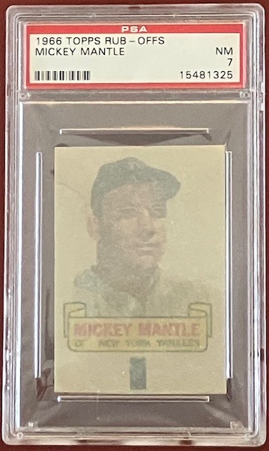 1966 TOPPS RUB-OFFS MICKEY MANTLE- PSA view 1