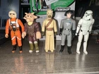 Vintage 1977 Kenner Star Wars figures lot Stormtrooper Sand people & X-wing Luke