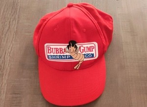 Angoter Bubba Gump Shrimp Chapeau Brodé Réglable Forrest Gump Casquette De Baseball pour Unisexe, Rouge, taille unique