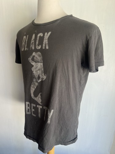 SOL ANGELES Official Men's "Black Betty" Mermaid Siren DISTRESSED T-Shirt Medium - Picture 3 of 5