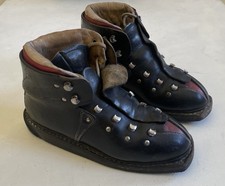 Scarponi da sci Koflach vintage anni '50 da donna in pelle stringati UK 5