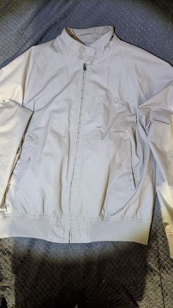 Men Ben Sherman Harrington Jacket White 40