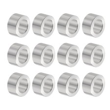 uxcell 12pcs Aluminum Spacer 10.2mm Bore x 16mm OD x 10mm Length Screw Bushing P