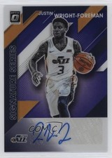 2019 Donruss Optic Signature Series Purple Prizm Justin Wright-Foreman Auto tw7