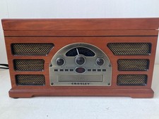 Crosley Rochester CR66 Turntable AM/FM Stereo Cassette Retro Console 5 in 1 Work