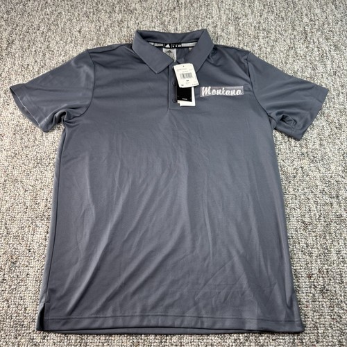 adidas Mens Gray Medium Grind Polo Shirt - Montana Embroidery - Picture 1 of 16