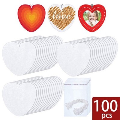 100 StüCke Sublimation Lufterfrischer Rohlinge DIY Lufterfrischer Duftrohli9654