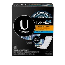 Kotex U By Curves Pantiliners Size 40ct Health and Beauty Essentials