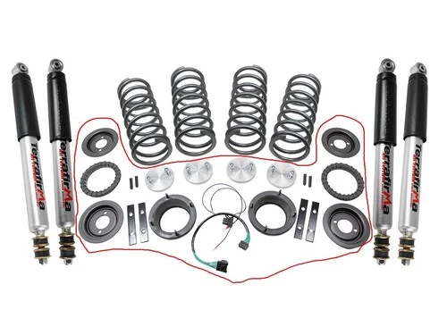 Air to Coil Spring Suspension Override & Fitting Kit for Range Rover P38