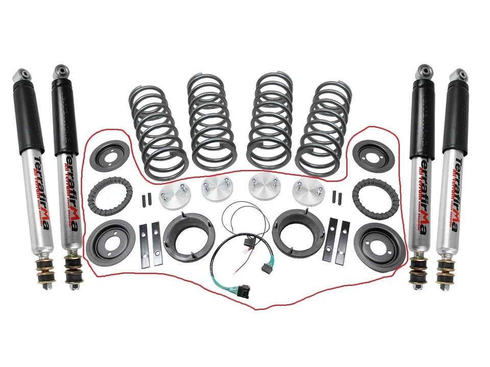 Air to Coil Spring Suspension Override & Fitting Kit for Range Rover P38 - Image 1 of 1