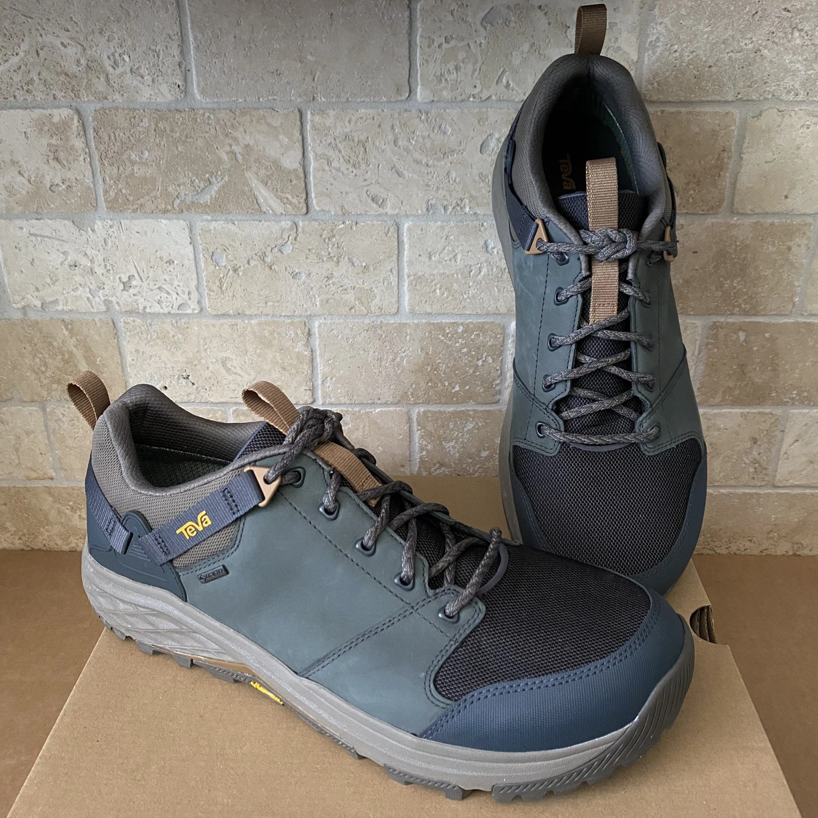 TEVA GRANDVIEW GORE TEX LOW GREY BLUE HIKING BOOTS SHOES MEN’S SIZE US 14