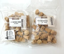 50Pcs Cork Stoppers, Tapered Cork Plugs Bottle Corks, 25 Size #8 and 25 Size #9