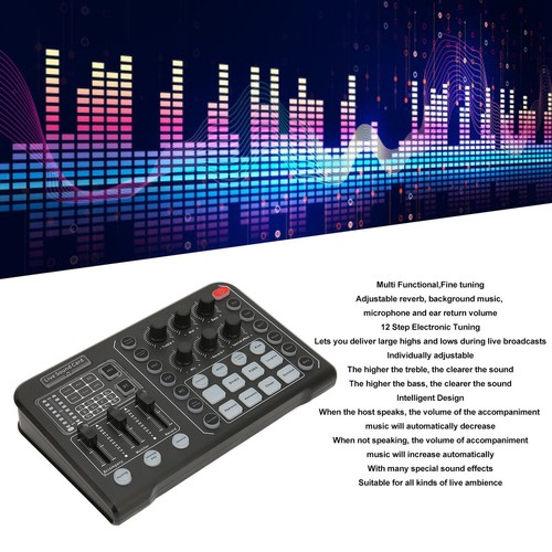 External Live Sound Card Professional Mixer Voice Changer With 12 - Afbeelding 3 van 12