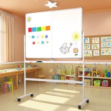 Double Sided Rolling Whiteboard, Folded Magnetic White Board, Large Reversible