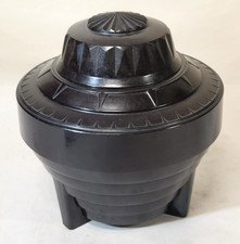 1920s-1930s Art Deco Bakelite Tobacco Jar Humidor Antique vintage Skyscraper