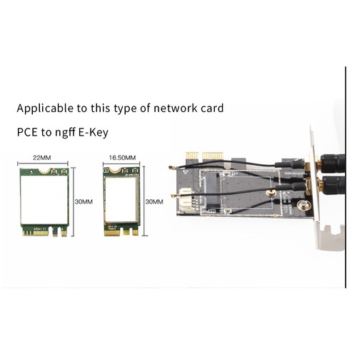 PCIE-WLAN-Kartenadapter Drahtlose Netzwerkkarte M2 NGFF Bluetooth-Konverter9845 - Afbeelding 4 van 6