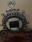 HOME INTERIORS Contessa Clock 10” x 10.25” Black Metal w/Acrylic Beads — photo 7