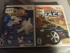 LOT OF 2 Wii Racing Games - Rayman Raving Rabbids & Build N Race & Manuals
