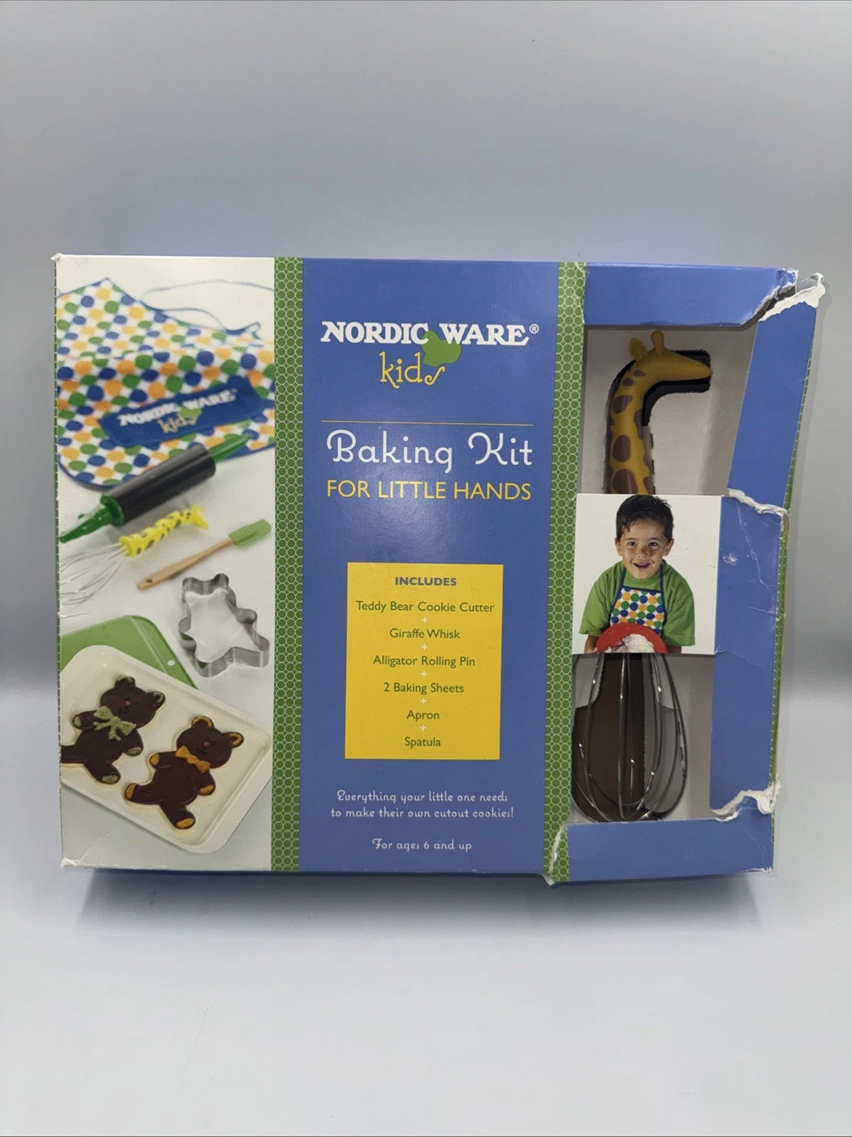 🦒🐊🧸Nordic Ware Kids Baking Kit For Little Hands NIB Children’s Set Cookies