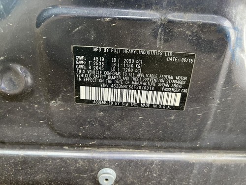 Passenger Right Front Knee Sedan Fits 15-19 LEGACY 198022 - Picture 5 of 9