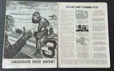 Young Fighter Pilot in Training , Vultee  Aircraft  WWII Original Ad