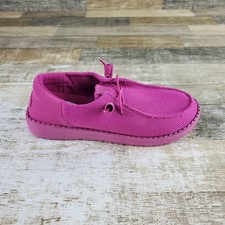 Hey Dude Wendy Funk Mono Womens Loafer Shoes Sz 7 Comfort Plum Round Toe Slip On