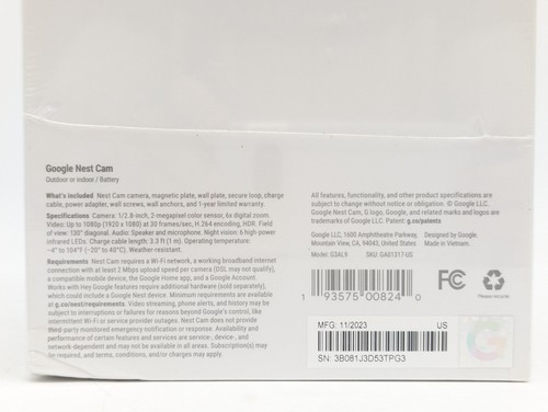 Google Nest Cam Indoor/Outdoor Battery Security Camera GA01317-US - Picture 6 of 6