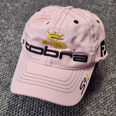 Cobra FJ Foot Joy Speed Golf Strapback Pink Hat Cap Adjustable White Logo Mom 