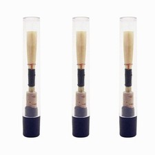 Jiayouy 3Pcs Oboe Reeds Medium Soft with Plastic Case/Tube Reed Natural