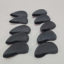  Grey Black 10 Pcs Iron Club Head Covers Clubs Protection Headcover
