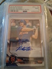 18 Pete Alonso Bowman Paper Prospect Auto Card PSA 9