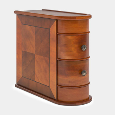 Tribesigns Wood End Table, Narrow Side Table Nightstand with 2 Drawers Brown