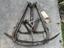 Louden Iron Claw Hay Grapple Hook Metal Forks 4-6 Bales Never Used!! 78” Spread