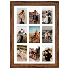 13.5x19.5 Picture Frame Display 9 opening 4X6 Picture Frame Collage,Multi Pho...