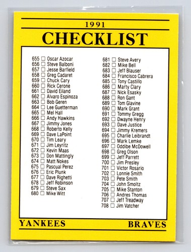 1991 Checklist #720