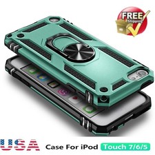 Green For iPod Touch 5 6 7th Gen Heavyduty Armour Shockproof Cover Tempered Film