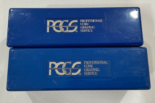 2 PCGS Plastic Coin Storage Boxes—Holds 20 slabs each-Empty boxes