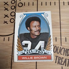 1972 Topps High # Willie Brown #285 All-Pro Oakland Raiders NFL