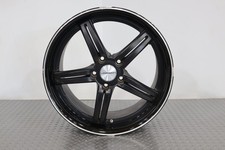 C6 Corvette Vossen Vvs087 Et58 19x9.5 Single Wheel Rim Blacksilver Curb Rash