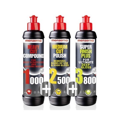 menzerna Polishing Set 8oz   HCC1000, MCC2500 & 3800 | 3-Step Syste... Fas