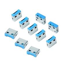 LogiLink USB Port Blocker Lock grey 10x Schl sser