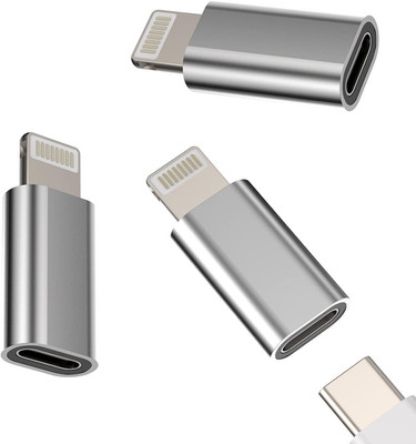 USB C Female to Lightning Male Adapter 3 Pack, Apple Mfi Certified, Compatible w