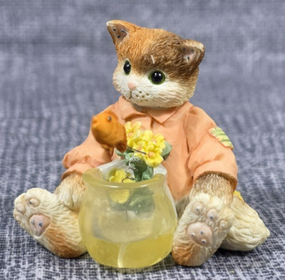 1996 Enesco Calico Kittens ''Kitten With Fish Bowl''  204048 (#2)