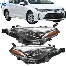 For Toyota Corolla 2017-2019 Projector Headlight Left+Right Halogen w/ LED DRL