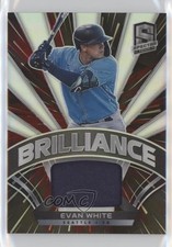 2021 Panini Spectra Brilliance Materials Hyper Prizm 36/75 Evan White #BM-EW 1b8