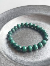 Handcrafted 100% Natural Malachite 8.5+mm 17c...