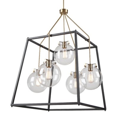 Artcraft Lighting AC11605 Bridgetown 5 Light 28''W Chandelier - Black / Harvest