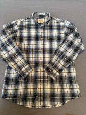 Red Head Brand Co. Men s Long Sleeve Plaid Size Medium Flannel Shirt Blue