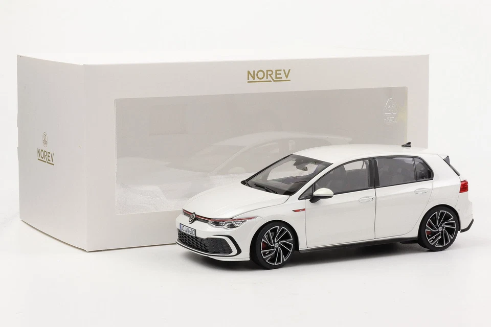 1:18 Norev VW Volkswagen Golf VIII GTI 5 Porte 2021 Bianco Metallizzato 188593 - Immagine 3 di 4